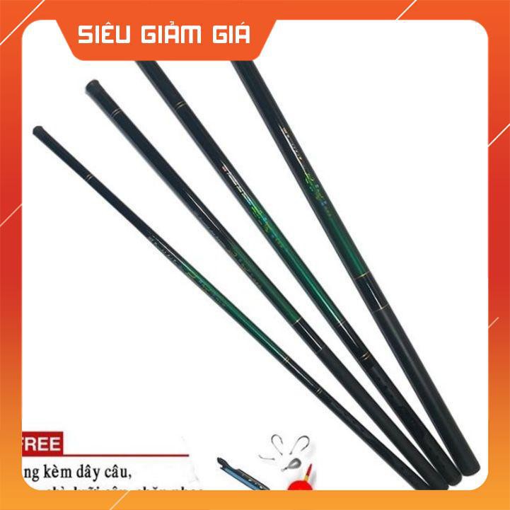 Cần câu đơn, cần câu tay cacbon 2m7, 3m6,4m5,5m4 giá Rẻ