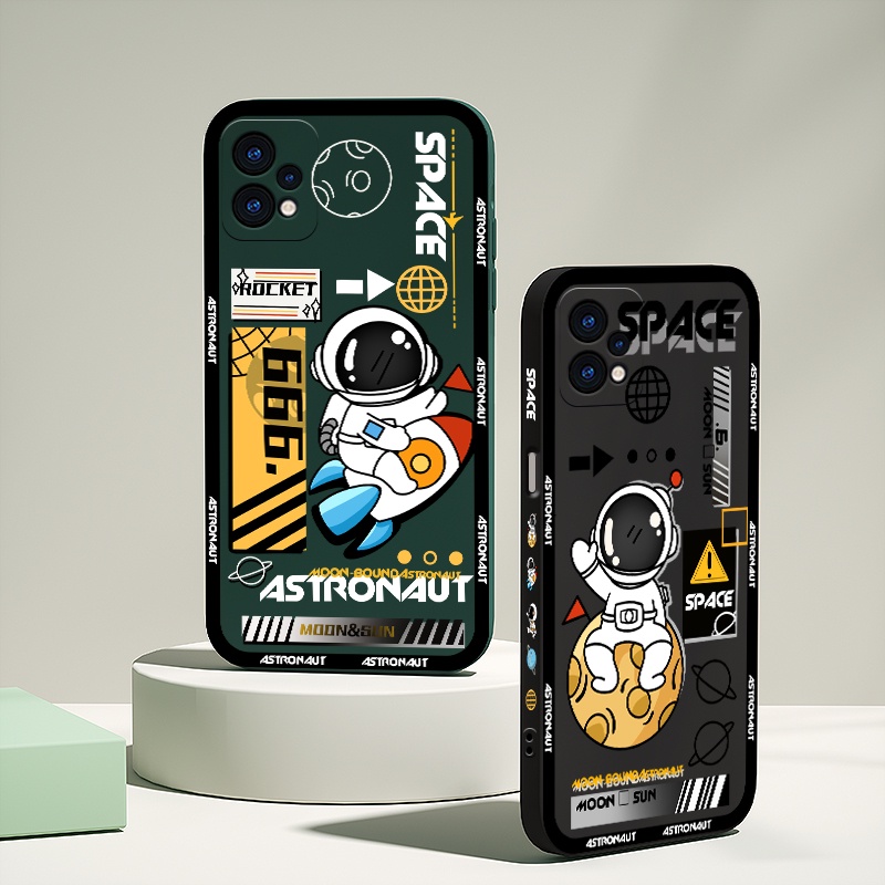 Ốp Điện Thoại silicon mềm ốp lưng phi hành gia Nasa thích hợp cho Realme 8 9 pro+ 5G 8i 9i GT master V13