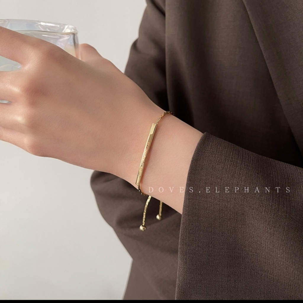 Vòng tay nữ Gold có dây rút điều chỉnh kích thước LINDO