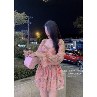 đầm hoa voan lụa
