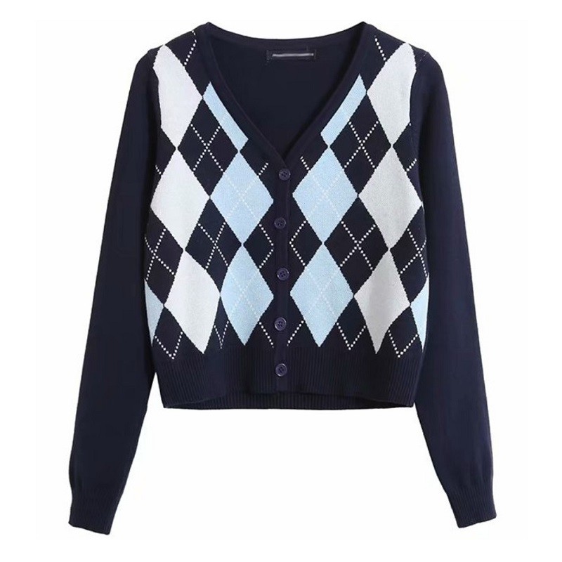 Áo cardigan tay dài dệt kim cổ chữ V phong cách cổ điển cho nữ | BigBuy360 - bigbuy360.vn