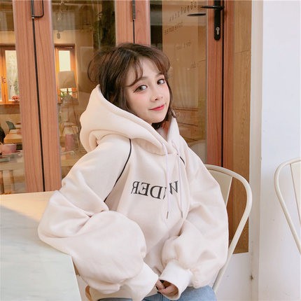 Áo nỉ dáng rộng tay bồng