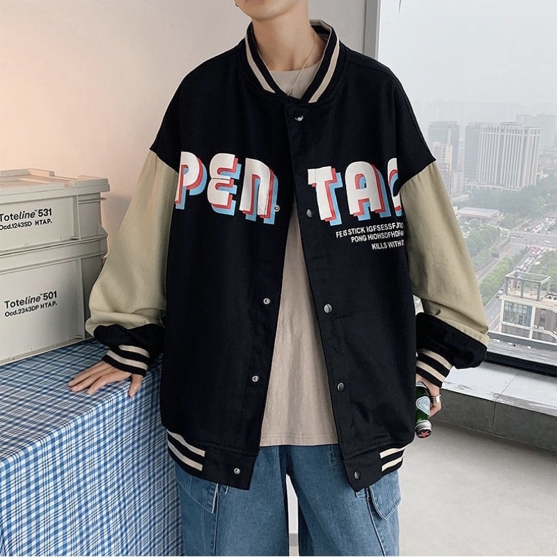 ÁO BOMBER KAKI 2 LỚP PENTAO FORM UNISEX NAM NỮ (hình chụp thật)