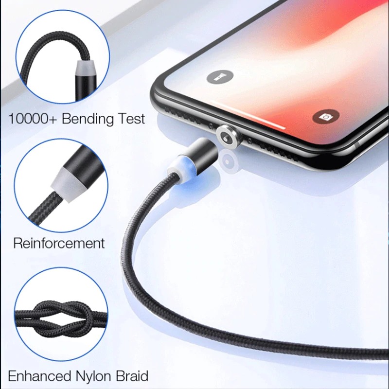 Cáp sạc nam châm dài 2m cổng Micro USB cho điện thoại Android