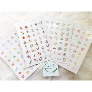 Sticker trong suốt icon hình đồ vật nhỏ dễ thương trang trí sổ dễ thương bullet journal