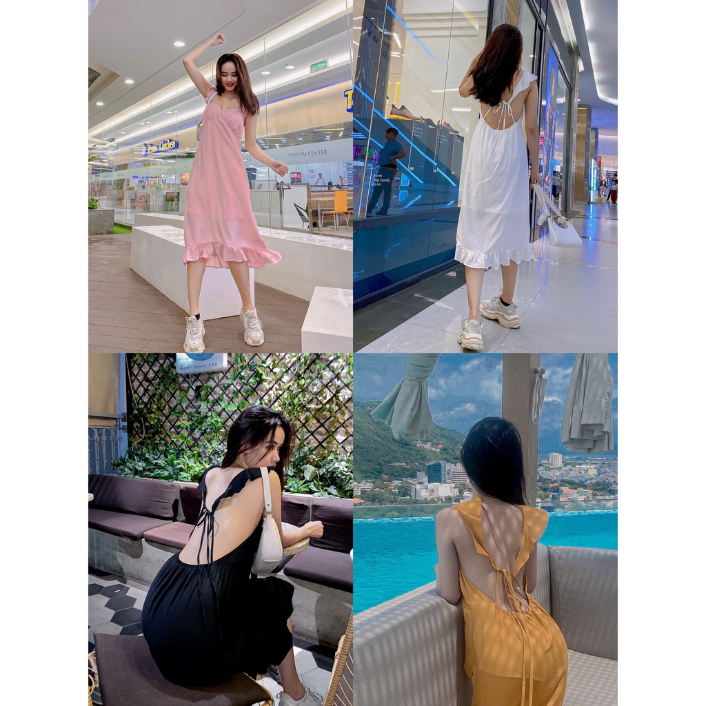 Đầm Maxi Cột Nơ Lưng Yoona 1737