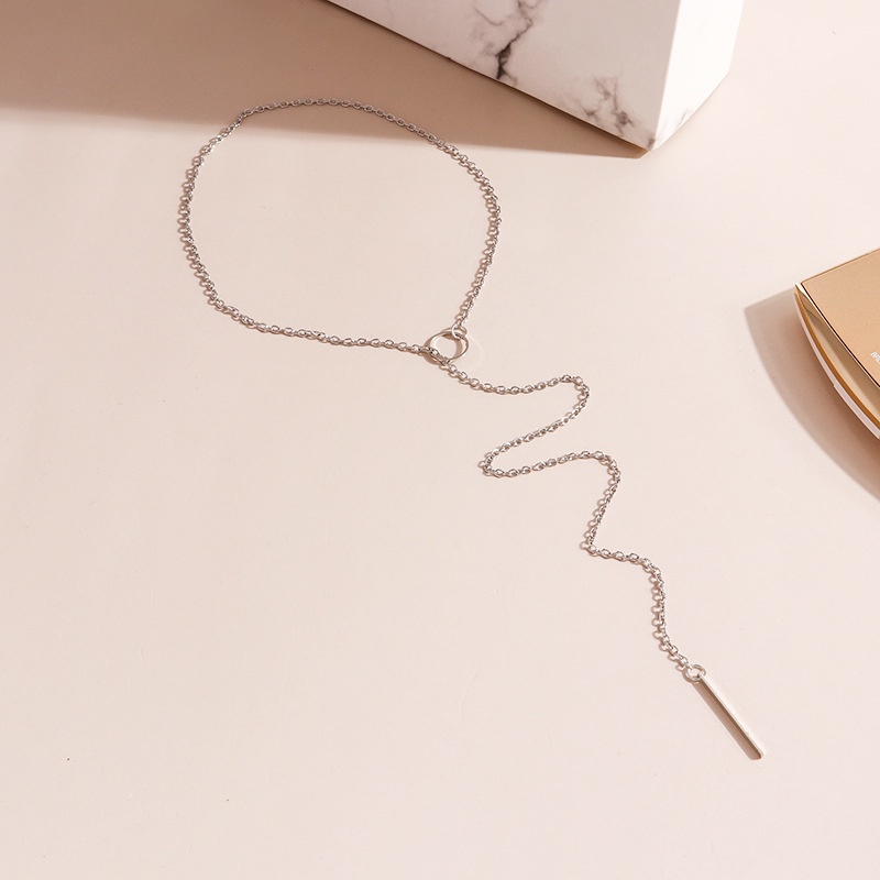 Vòng cổ Sợi Xích Kim Loại Phong Cách Punk Đơn Giản Thời Trang