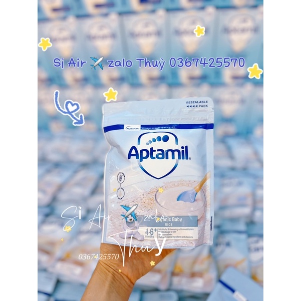 Bột ăn dặm hữu cơ Aptamil nội địa Anh cho bé 4m+ vị chuối , ngô , gạo 125g