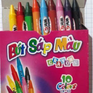 Bút sáp 10 màu Winq ( bút sáp tô màu)