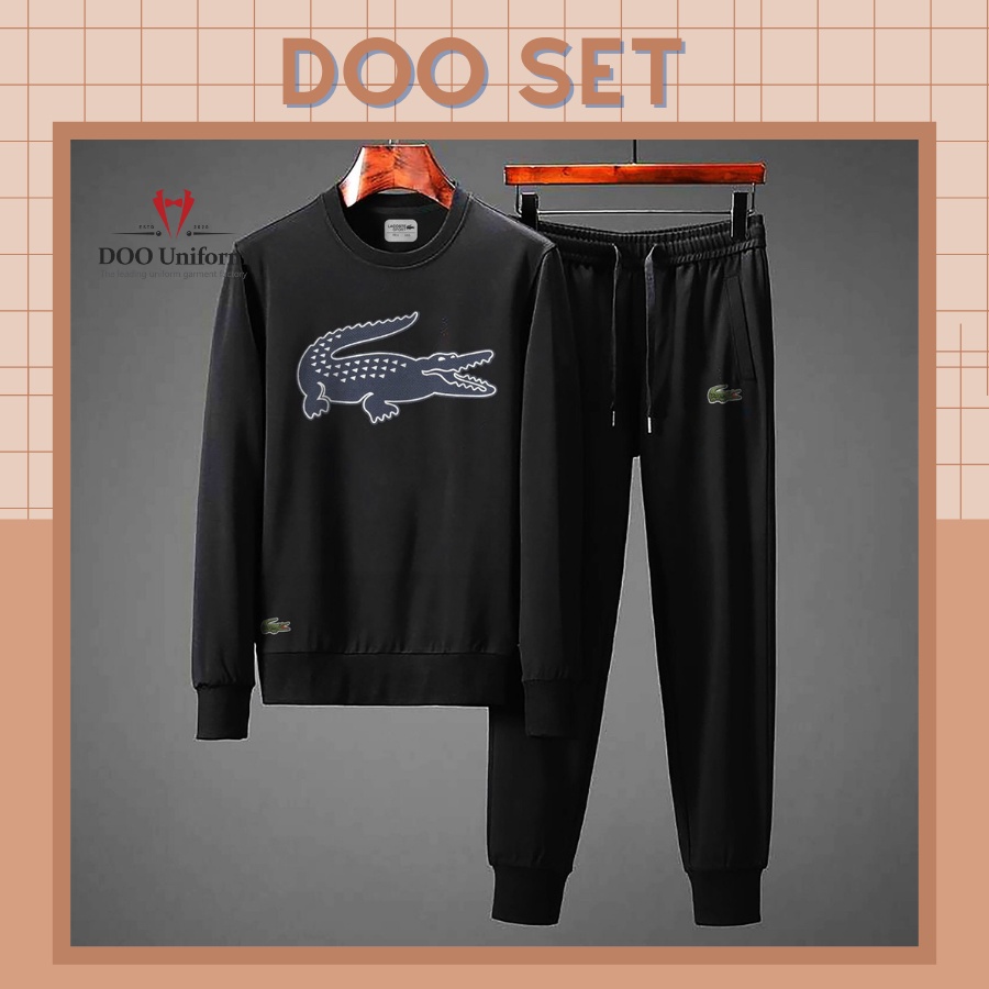 [DOO SET] Thời trang nam mùa đông in hình cá sấu