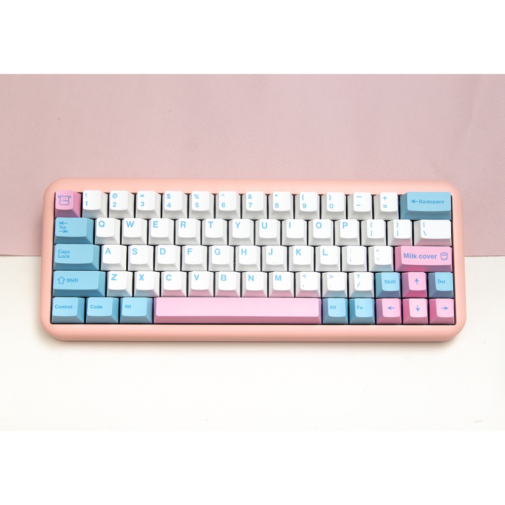 132 phím Milk Cap Keycaps Cherry Profile Nhật Bản PBT Dye Sub bàn phím cơ học Keycap