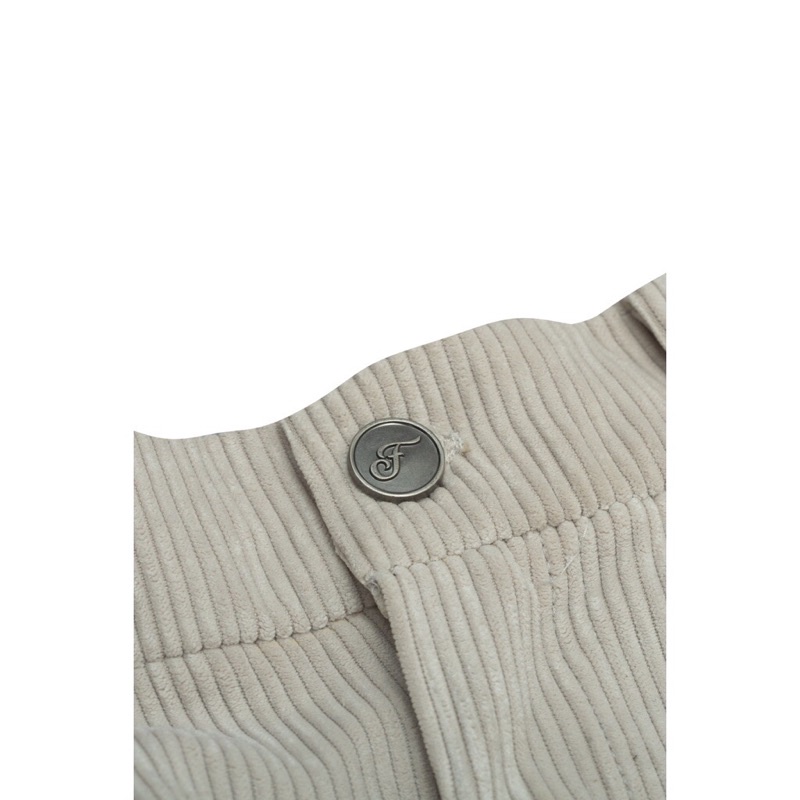 Quần dài nhung tăm unisex Oversize Corduroy Pants FRANKEE - Be Trắng - Local Brand Chính Hãng