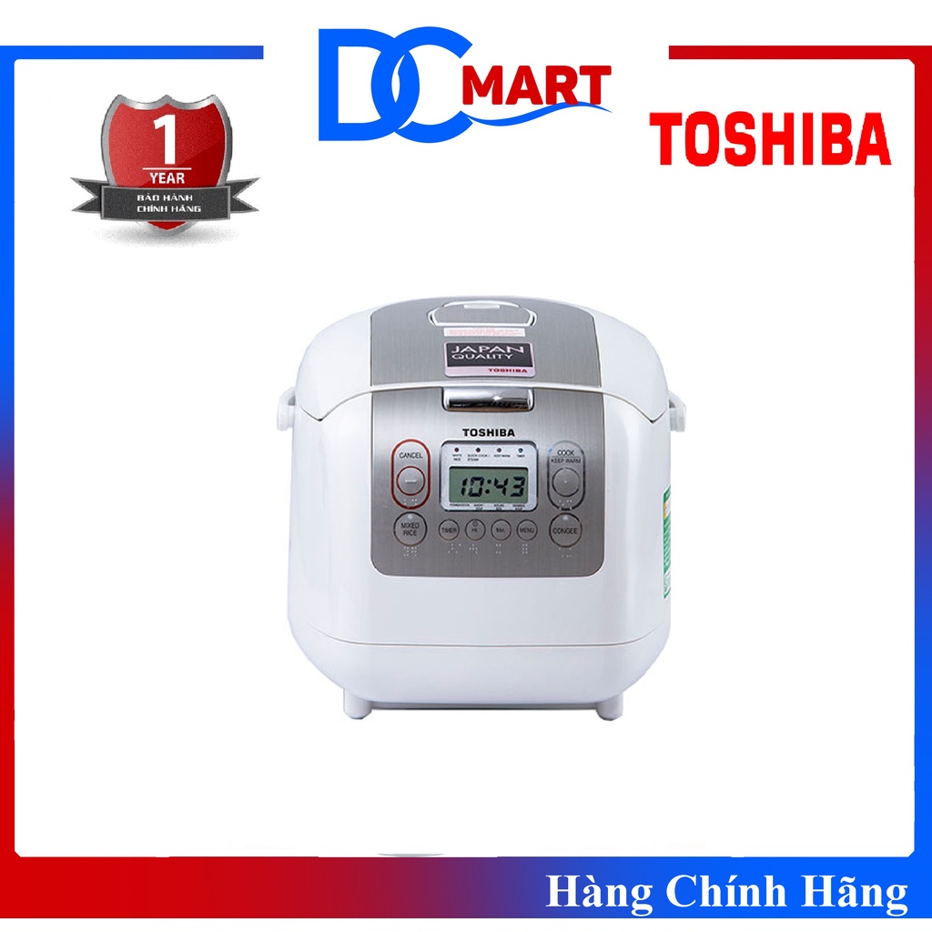NỒI CƠM ĐIỆN TỬ NẮP GÀI TOSHIBA 1.8 LÍT RC-18NTFVN(W) - Hàng Chính Hãng