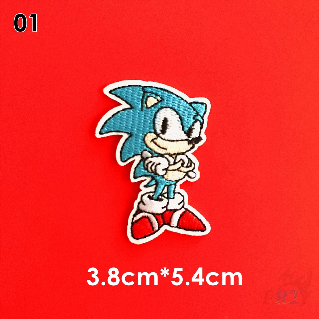 Bộ 1 / 2 miếng vá ủi quần áo hình nhím Sonic đáng yêu