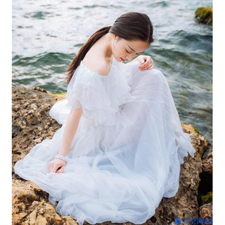 Váy maxi trắng
