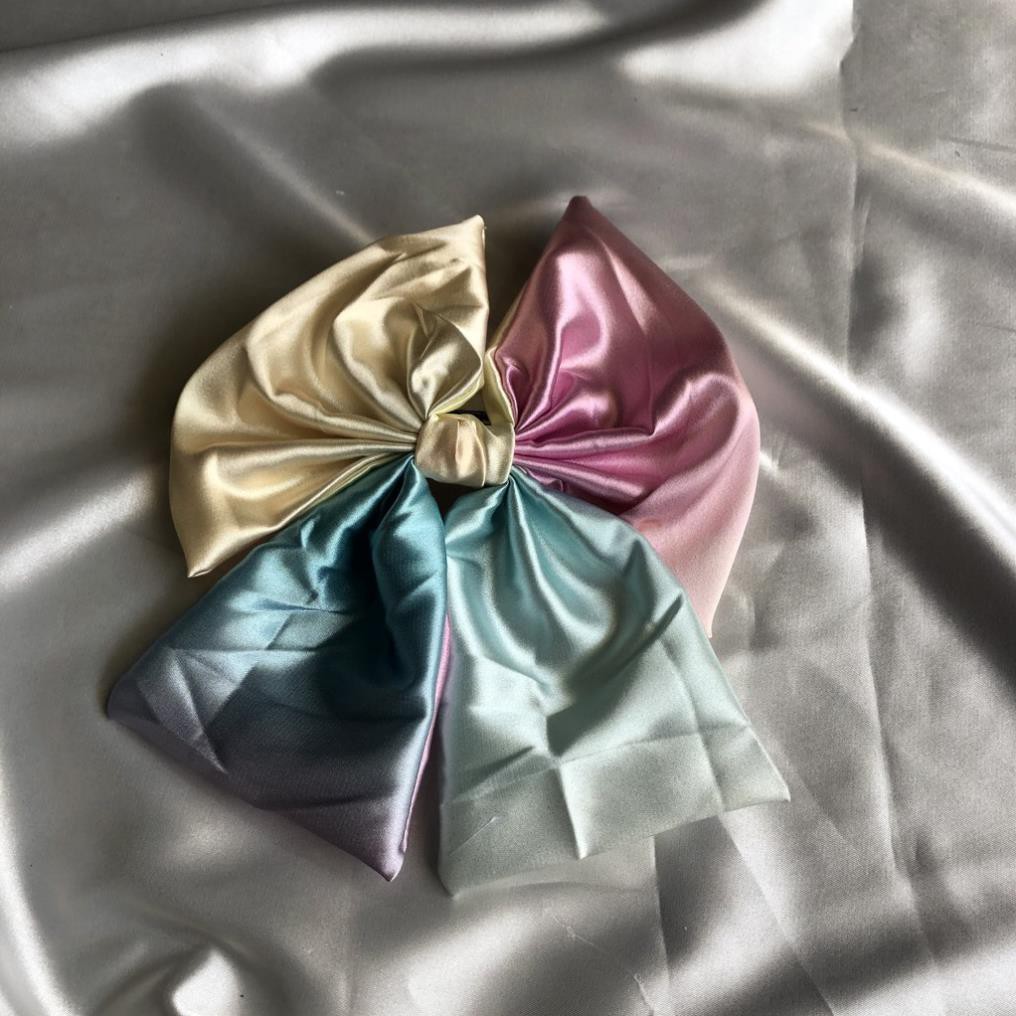 Dây buộc tóc cặp tóc hình nơ xinh xắn cho nữ Bản To Scrunchies Phong Cách Tiểu Thư Hàn Quốc