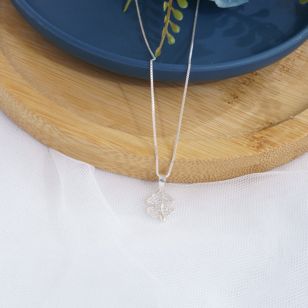 Dây chuyền bạc ATJ9072 dành cho nữ hình 4 lá cỏ ANTA Jewelry