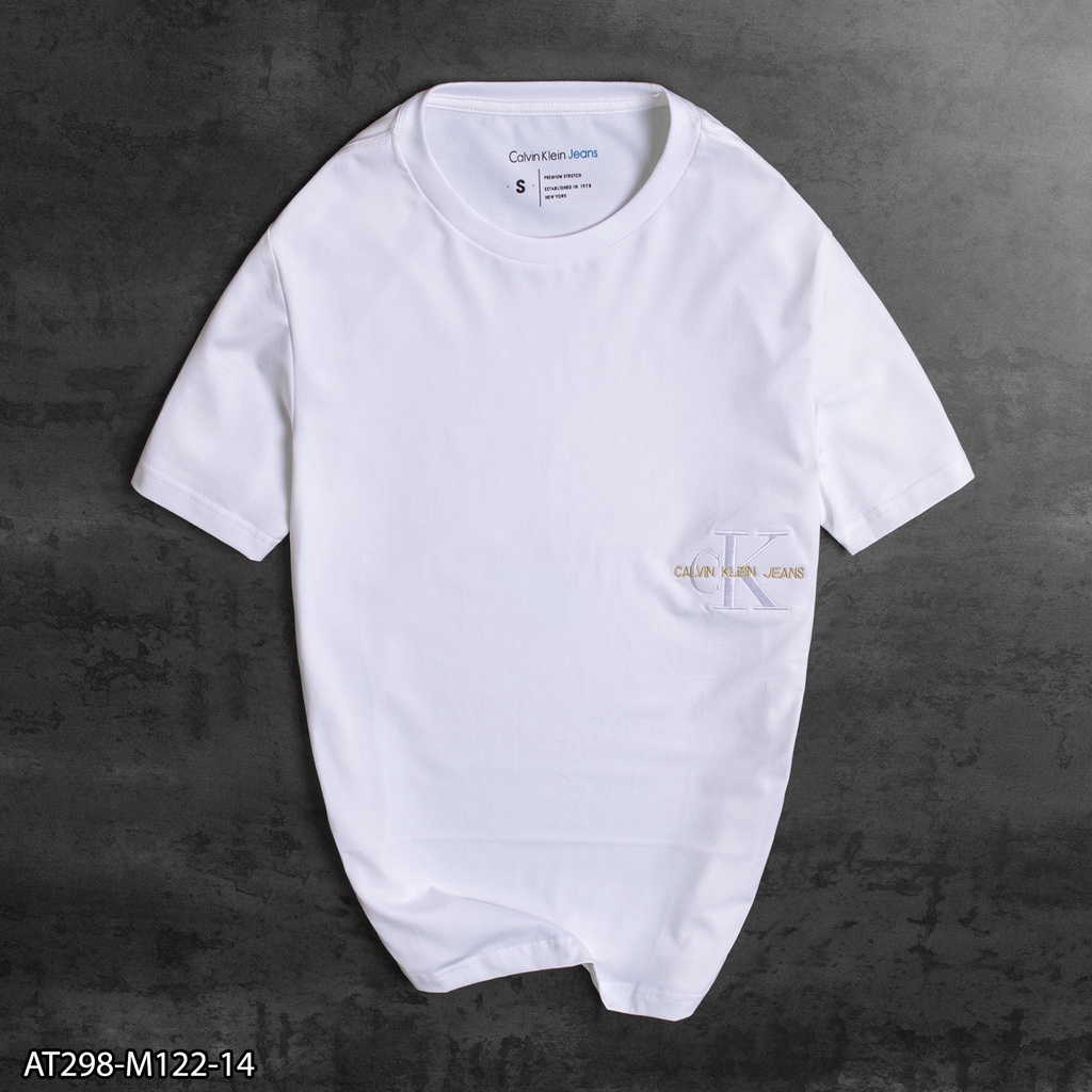 Áo thun thể thao nam CK  AT298- Logo thêu - áo thun nam VNXK