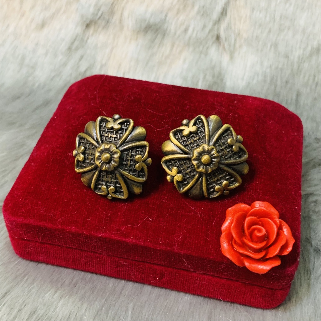 213. Bông tai vintage phong cách cực cổ điển | Độc lạ | Vintage Necklace|| Si Nhật | Japan | 2HAND