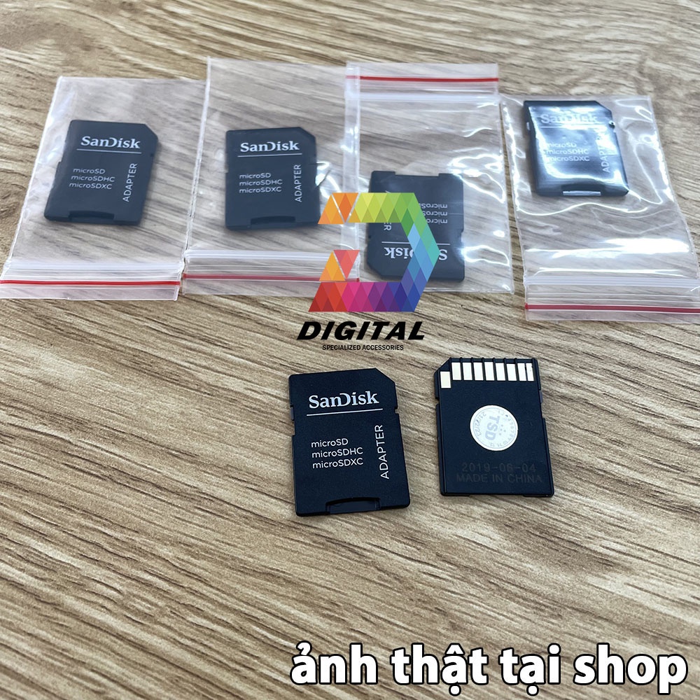 Adapter Thẻ Nhớ Sandisk Chuyển Đổi Thẻ Nhớ Micro SD Sang Thẻ Nhớ SD Chính Hãng