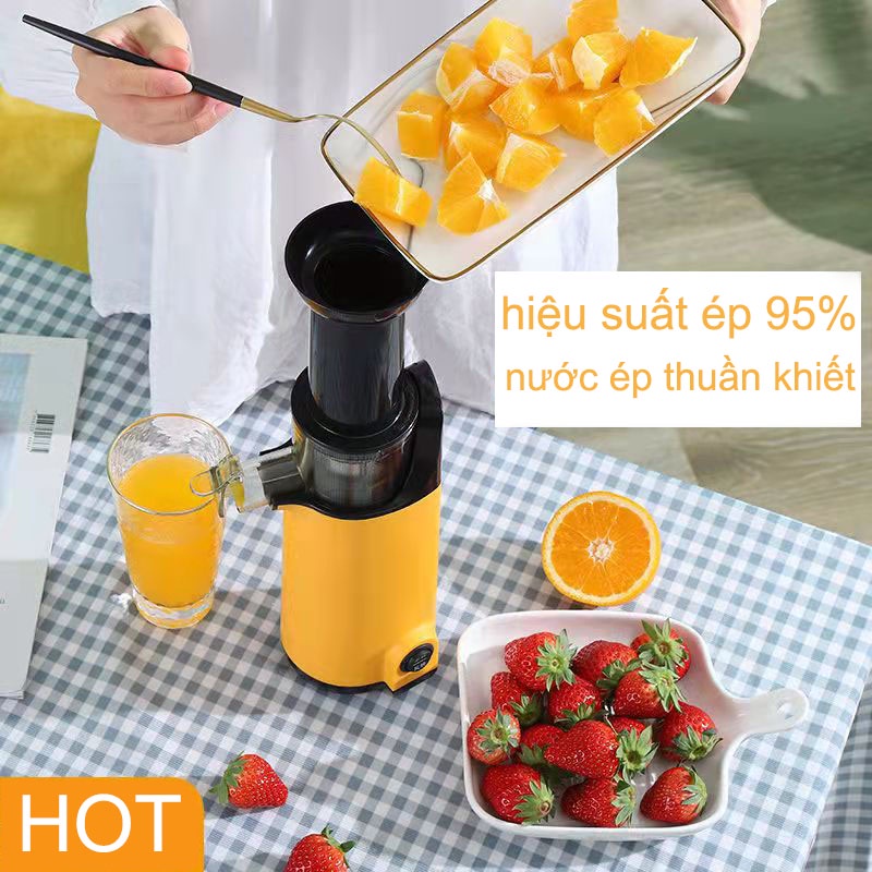 Máy Ép Chậm Mini, Ép Kiệt Nước Trái Cây, Rau Củ Đa Năng, Thiết Kế Nhỏ Gọn, Công Suất Lớn, Dễ Dàng Vệ Sinh Tiện Lợi
