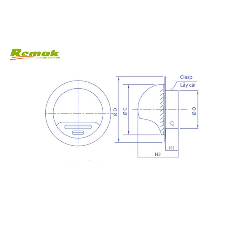 Chụp ống gió 150mm Chụp thông hơi VENCAP