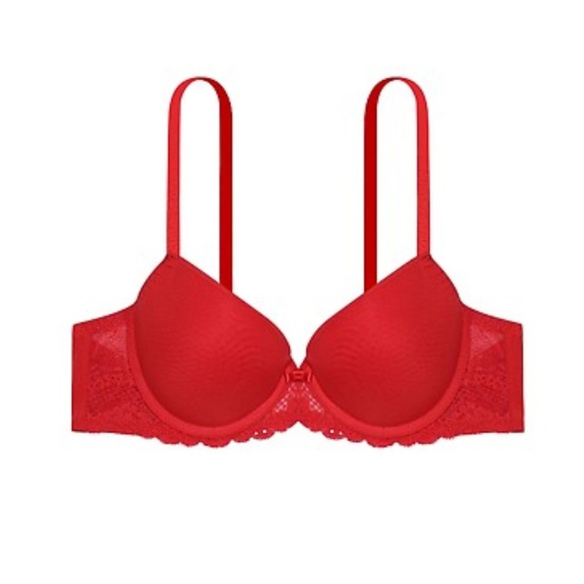Áo ngực nữ Marguerite Paris 23031- thương hiệu Pháp, cúp chéo có gọng, đệm dày siêu nâng ngực tạo khe màu đỏ