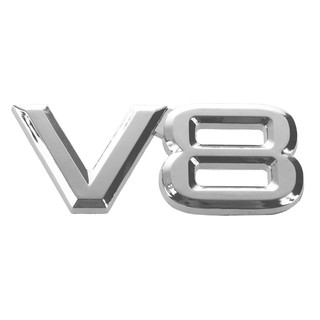 V8 Sticker Chữ Nổi 3d 7.5x3.5cm Trang Trí Xe Hơi