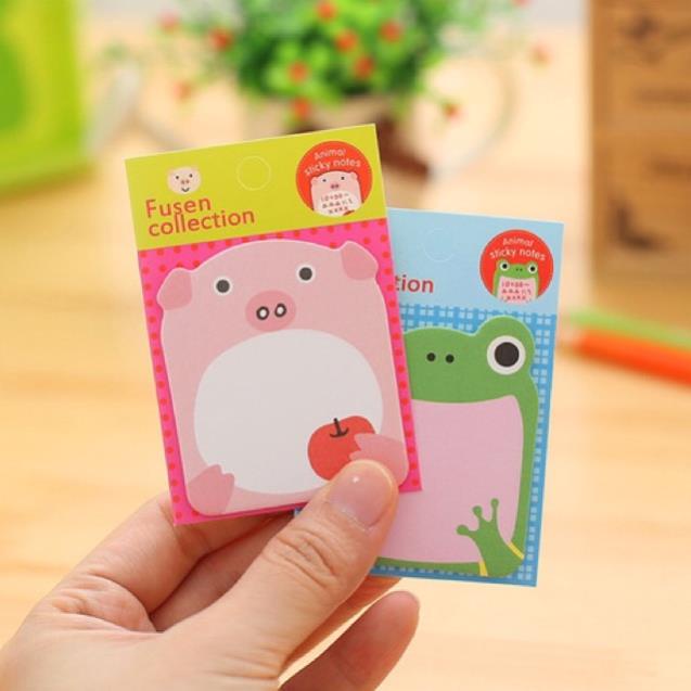 Siêu Rẻ Giấy note hình động vật cute, giấy ghi chú dễ thương 20 tờ đồ dùng học tập làm quà tặng học sinh giá rẻ