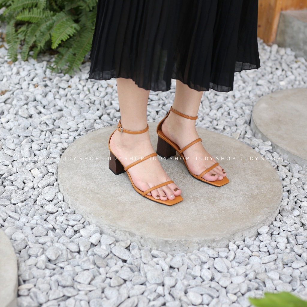 GIÀY SANDAL NỮ CHIN CHIN 2 QUAI ÔM CHÂN CAO 6P HÀNG VNXK