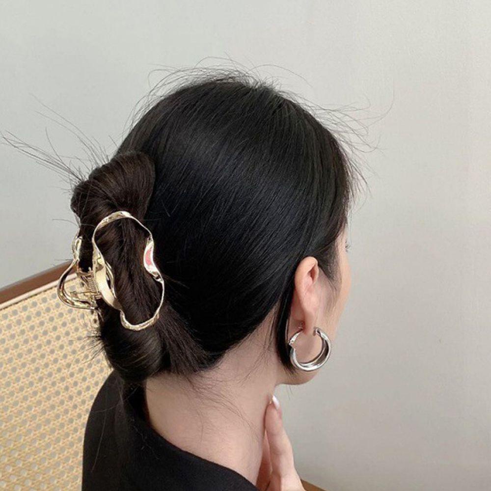 Kẹp Tóc Kim Loại Thiết Kế Hình Học Phong Cách Vintage Thời Trang Cho Nữ