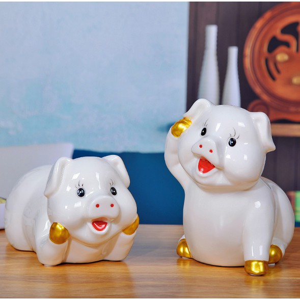 Lợn đất tiết kiệm mạ vàng cao cấp
