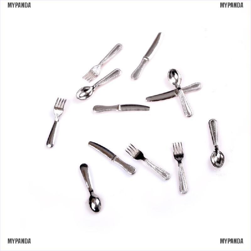 Set 12 dao muỗng nĩa mini dành cho nhà búp bê