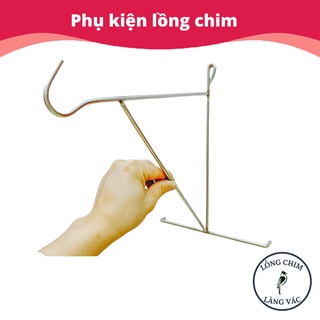 Móc cheo lồng chim chất liệu inox chắc chắn - móc cheo lồng