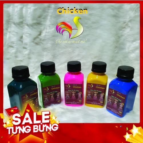 Màu Tô Tượng Thạch Cao Chicken 5D Chai 120ml Màu Nước Pha Sẵn Đồ Chơi Cho Bé Hộp Quà Tặng Giáo Dục Mỹ Thuật