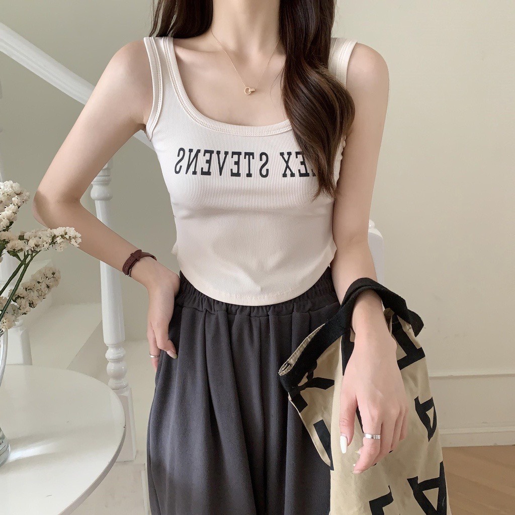 Áo Bra Nữ Có Mút Ngực CottonTăn Vạt Tròn Dáng Trẻ Trung Năng Động 8581