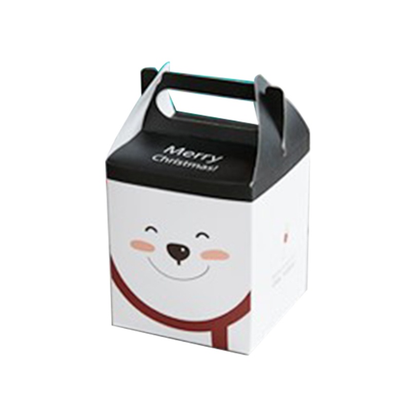 Hộp Giấy Đựng Quà Giáng Sinh Họa Tiết Ông Già Noel Tuần Lộc Chim Cánh Cụt Gấu Đáng Yêu