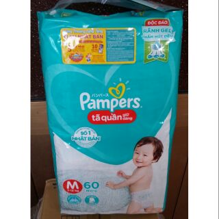 Thanh lý combo 2 tã quần Pampers M60[Mẫu mới]