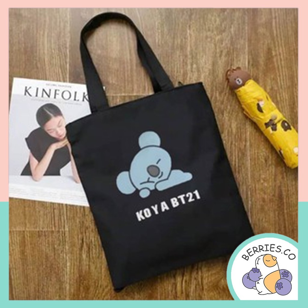 Túi Tote Hình Nhân Vật Bt21 Tata Cooky Chimmy Kpop 129