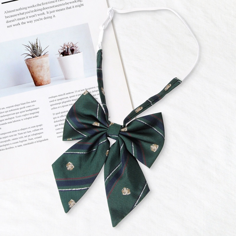 Nơ Đồng Phục Màu Đỏ Rượu Vang Phong Cách Preppy Nhật Bản Cho Nữ