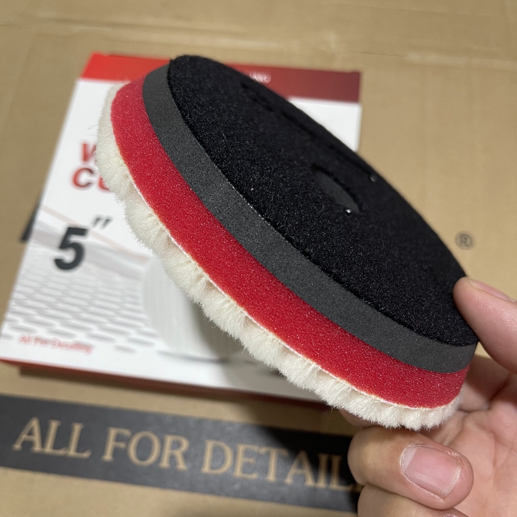 Phớt đánh bóng lông cừu MaxShine Wool Cutting Pad 3/5/6 inch đế đệm xốp
