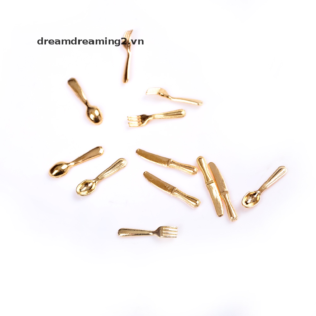 Bộ 12 Dao Và Nĩa mini Trang Trí Nhà Búp Bê