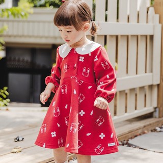 BEBEZOO - Váy nỉ tai thỏ cho bé gái