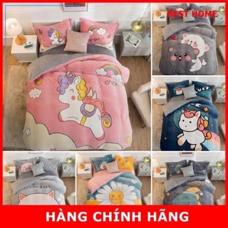 Bộ chăn ga gối nỉ nhung