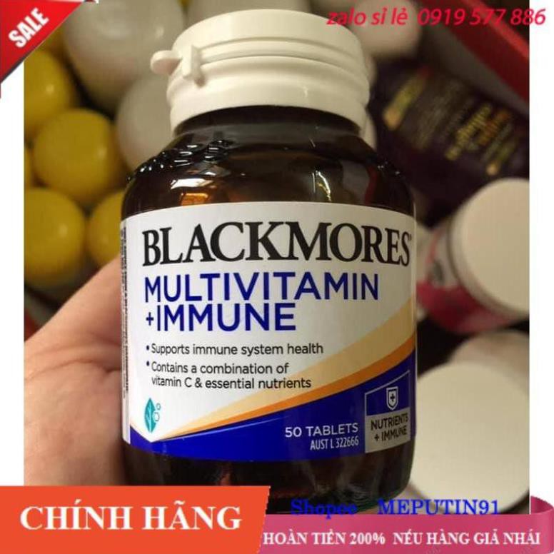 [CHÍNH HÃNG 100%]  Viên uống Vitamin Tổng Hợp và Tăng Hệ Miễn Dịch BLACKMORES MULTIVITAMIN + IMMUNE 50 Tablets