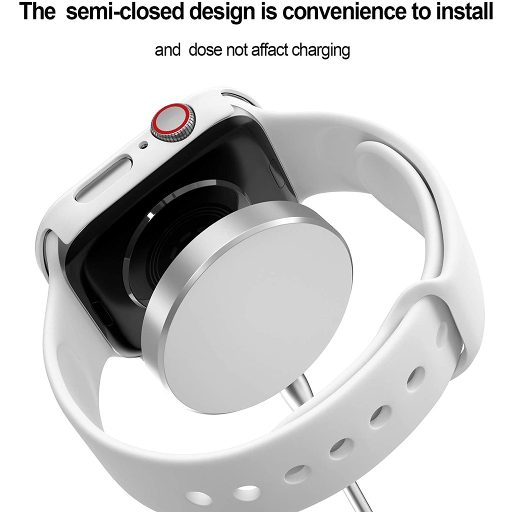 Ốp Kính Cường Lực Cho Đồng Hồ Thông Minh Apple Watch VS Dây Cao Su Series 7/6/5/SE/4/3/2/1 Size 38-40-41-42-44-45mm