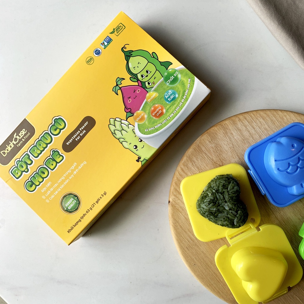 Combo bột rau củ dinh dưỡng cho bé ăn dặm Dalahouse - Sấy lạnh, nguyên chất - Hsd:5/2024 - Shanti