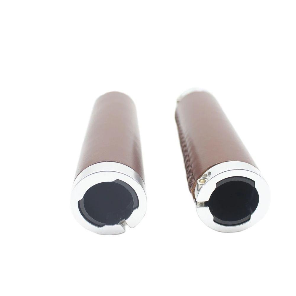 Vỏ Bọc Tay Lái Xe Đạp Leo Núi Bằng Da Nhân Tạo Màu Nâu Thoải Mái