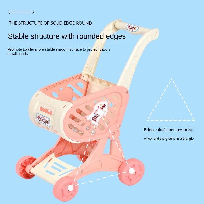 Đồ Chơi Xe Đẩy Mua Sắm Mini 40cm x 17cm x 25cm Vui Nhộn Cho Bé