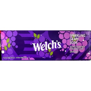 Thùng 12 Lon Nước Soda Nho Welch’s Sparkling Grape Soda